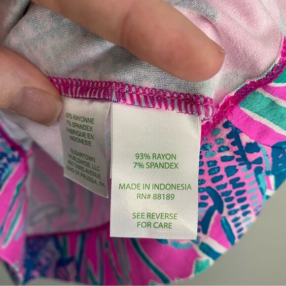 Lilly Pulitzer Sophie Dress UPF 50+ Mandevilla Extra Lucky Elephant - Picture 6 of 7